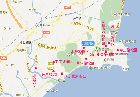 北戴河刘庄地图