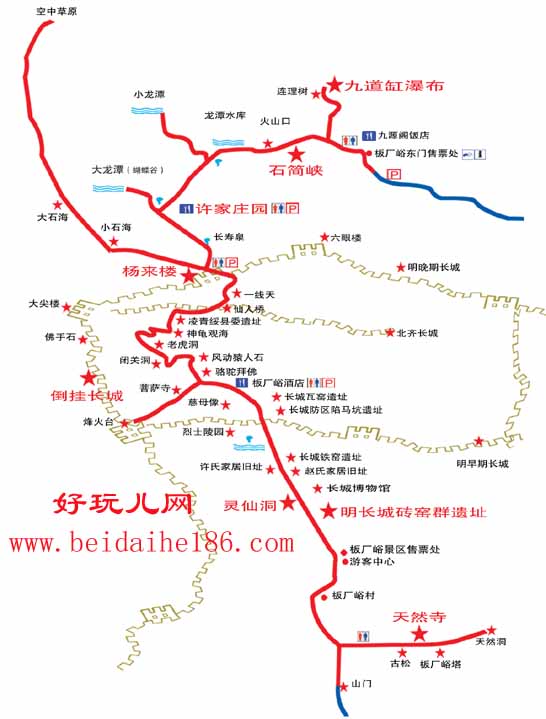 秦皇岛板厂峪地图