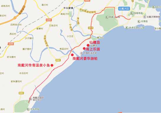 北戴河603路公交线路图