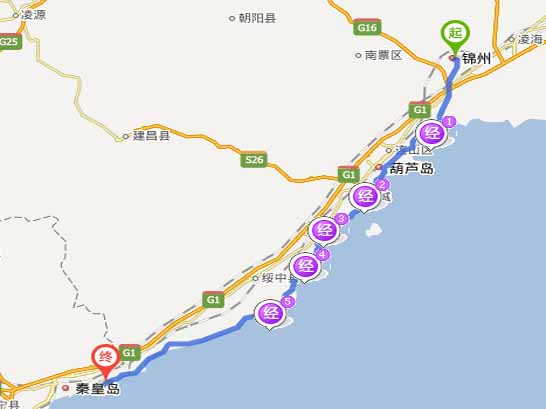 锦州到秦皇岛山海关乐岛海洋公园,一日游,自驾游,怎么走,多少公里